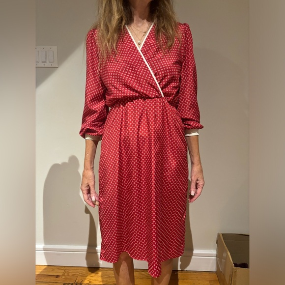 80s long sleeve dress size 4 - Picture 2 of 2